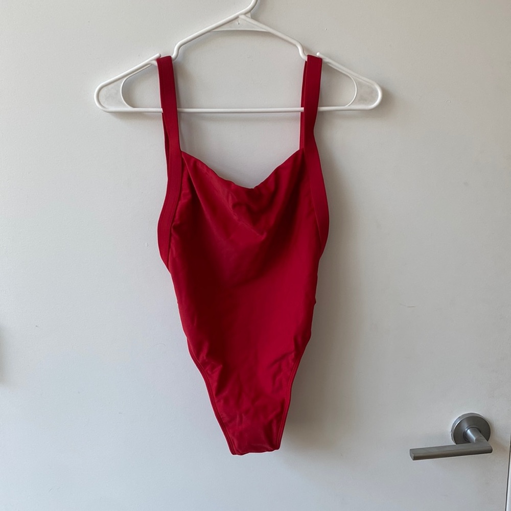 Zambia Red Sexy Cutout One Piece Swim Suit